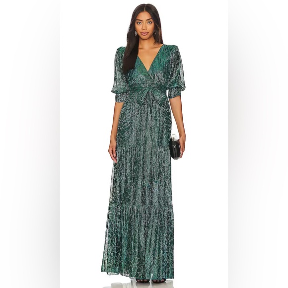 green blue dress women Women's Margot Blue Multi Geometric Print Reversible Maxi Dress | Size: Xs main image 1